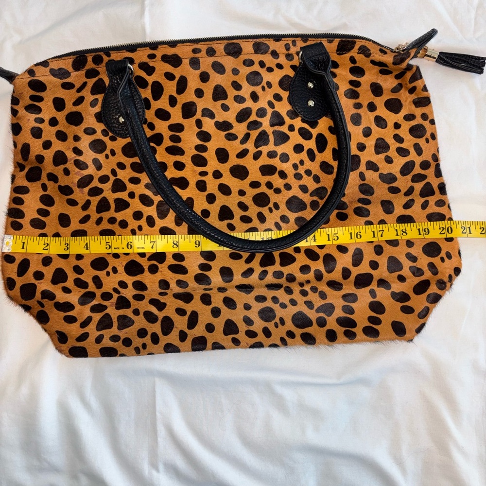 Pony Hair Leopard/Cheetah Print Travel/Gym Statement Tote by Toss Designs - Picture 4 of 16